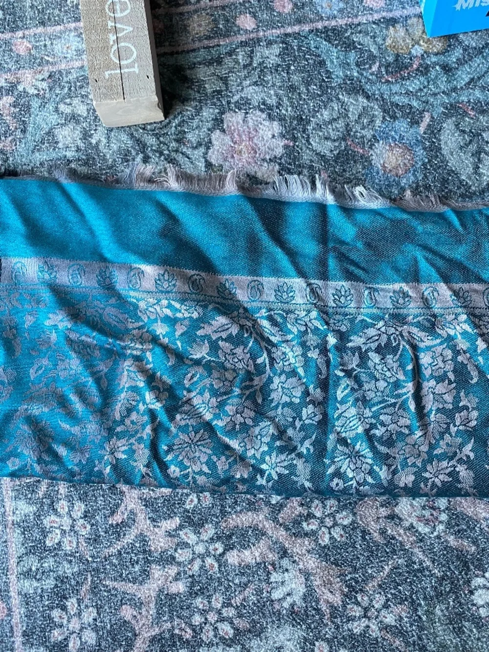 Pashmina Scarf Blue and Black